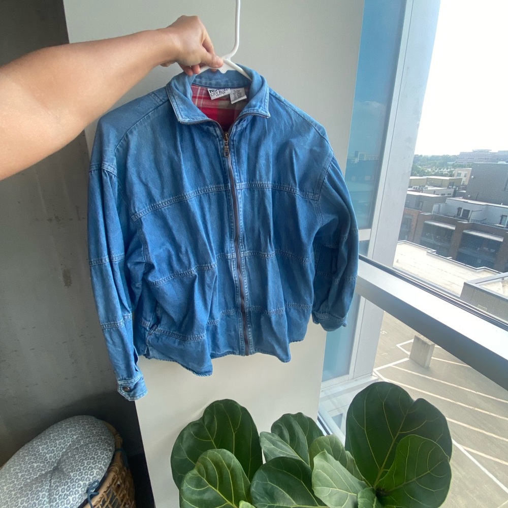 Vintage Denim Zip-Up Jacket